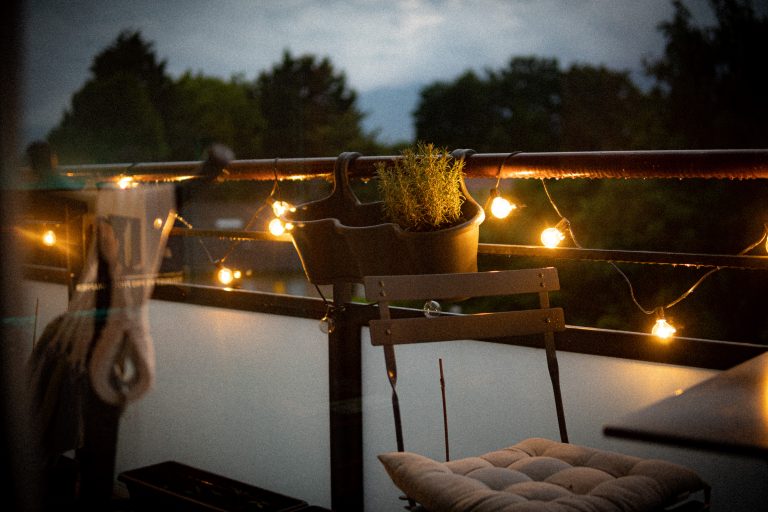 Light up your apartment balcony