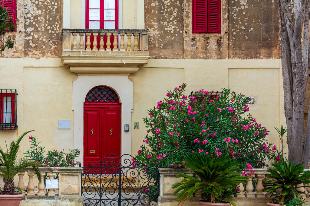 Typical Maltese Door in Mdina
